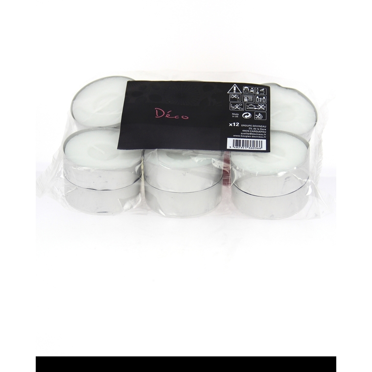 Sachet de 12 bougies chauffe-plats grand modèle