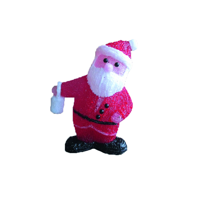 Pere noël Led acrylique 3D 29 cm de hauteur
