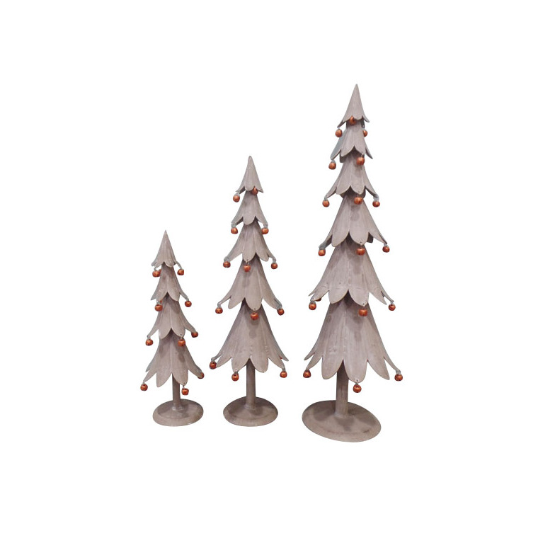 Trois sapins métal 42.5 x 12 x 12 cm