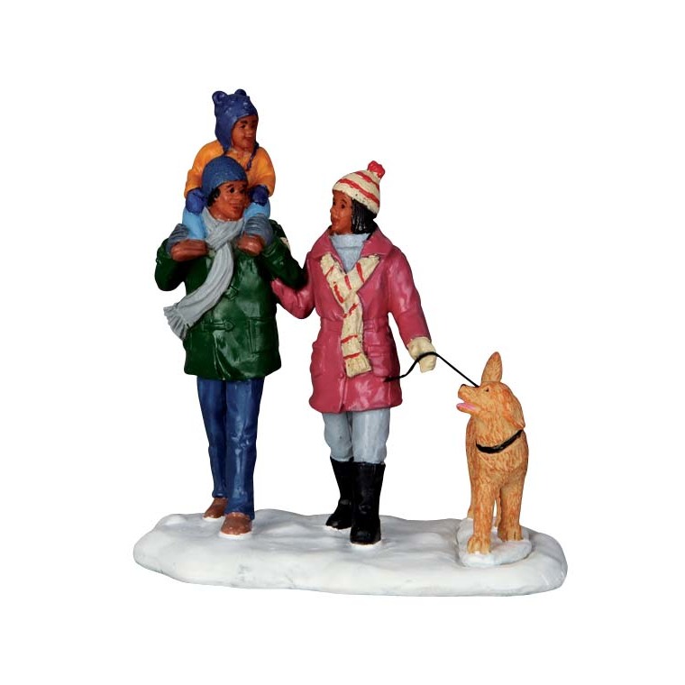 Figurine Promenade d'hiver 8.5 x 4.1 x 7.7 cm