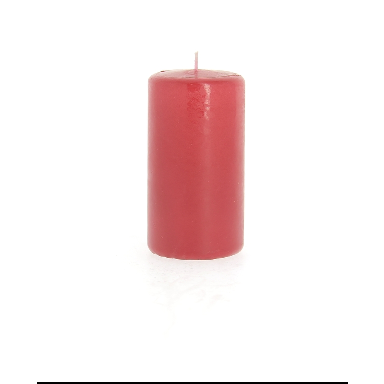 Bougie cylindrique rouge 6x11 cm