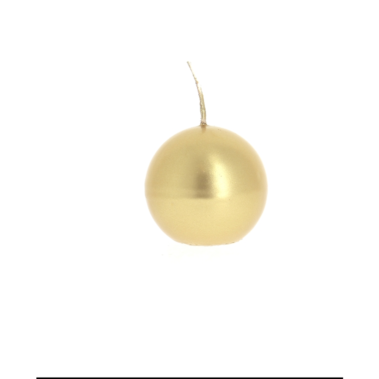 Bougie Boule métal or