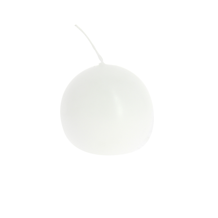 Bougie Boule métal blanc