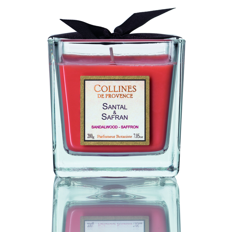 Bougie parfumée 200 g Santal Safran