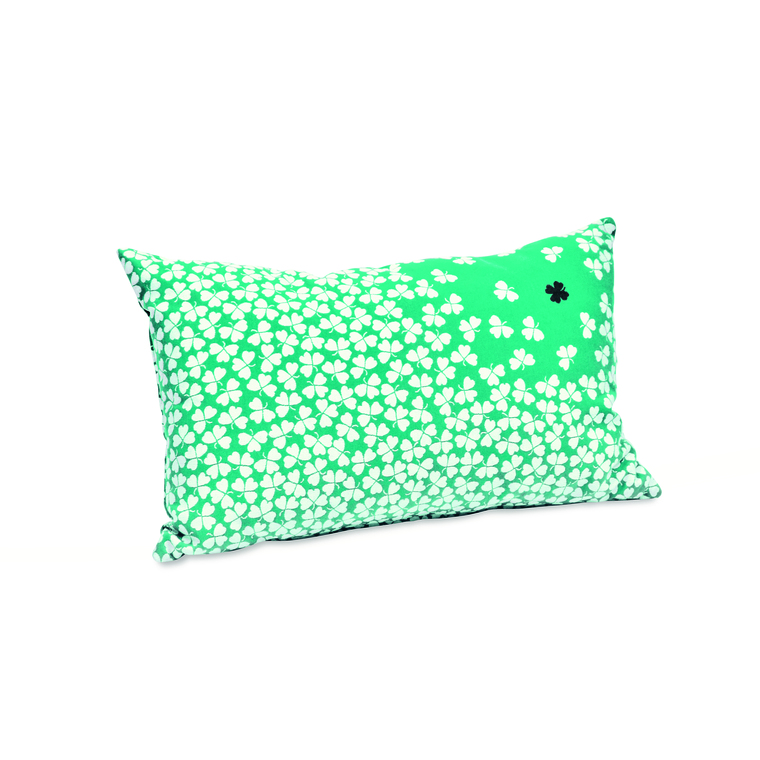 Coussin trèfle bleu 68 x 44 cm