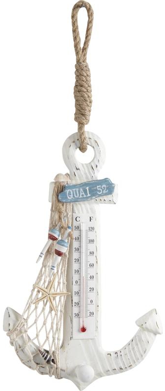 Thermomètre ancre en bois
