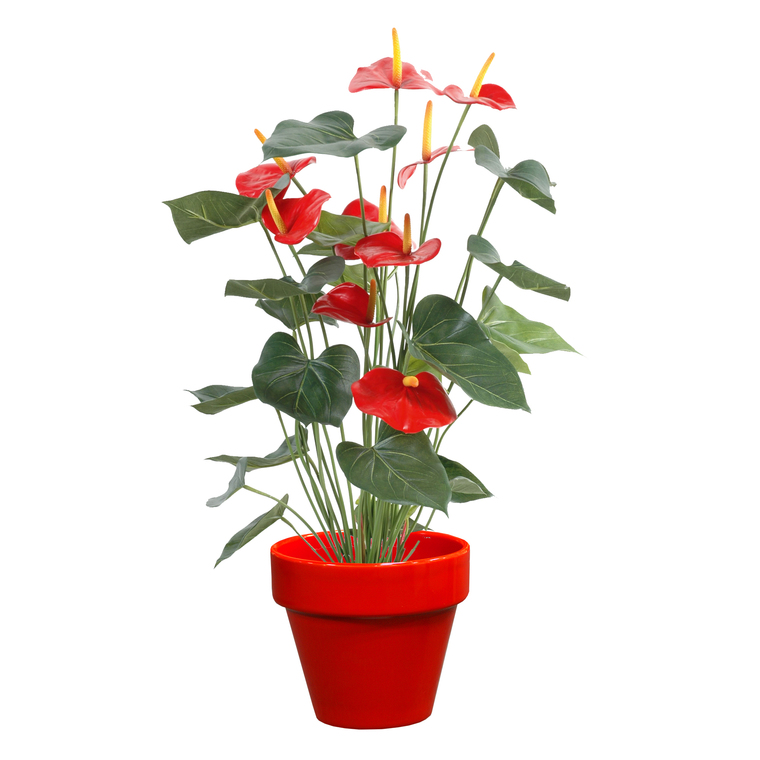 Pot horticole en terre cuite émaillée Rouge – D25 x H23