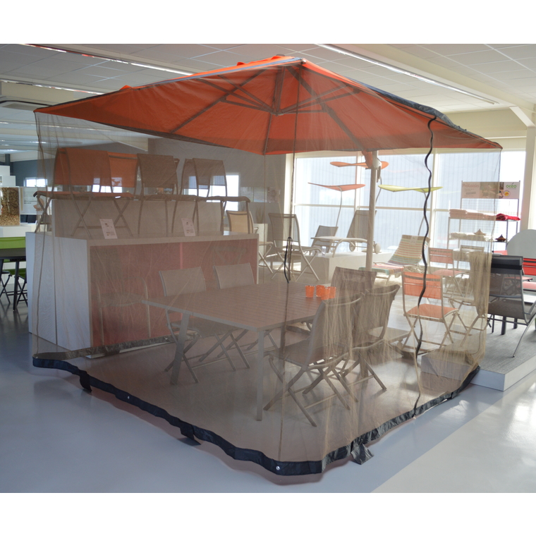 Moustiquaire pour parasol de 3 x 3 m