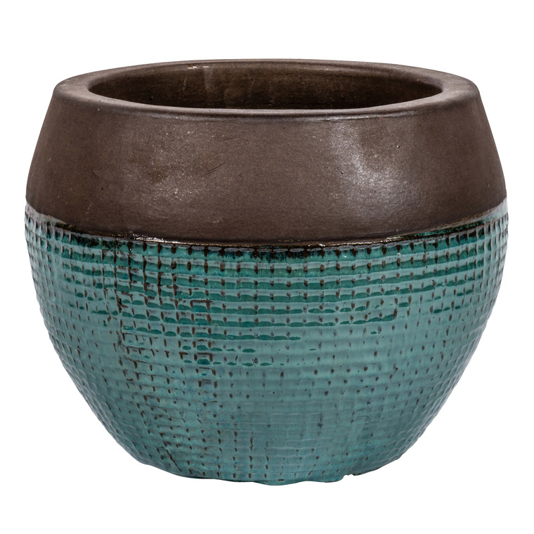 Petit pot rond émaillé Brussel vert clair 8L