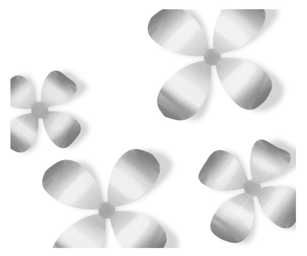 Fleurs murales métal (Lot de 9)