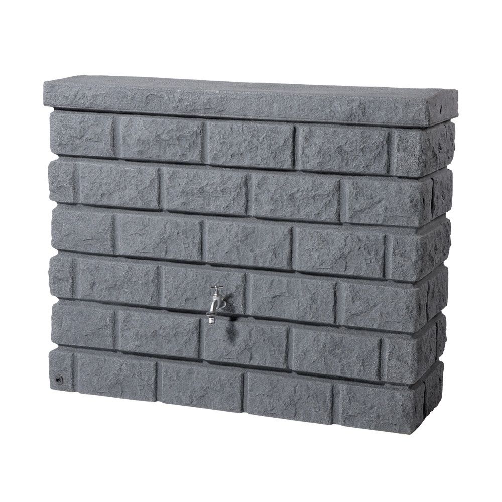 Récupérateur d'eau mural GARANTIA Rocky Gris Granite 400L