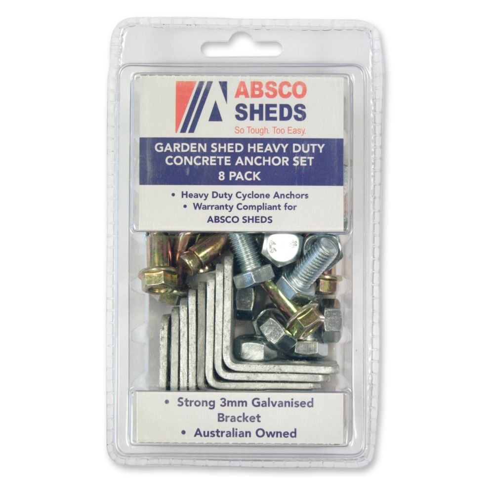 Kit d'ancrage Absco pour abris et garages métal