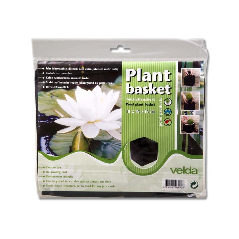 Panier de plantation aquatique Carré noir - 18 cm