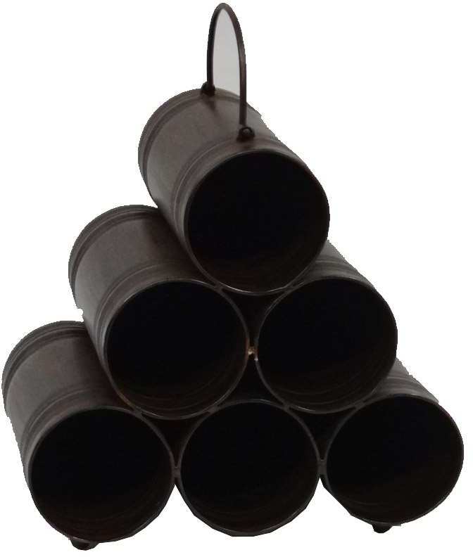 Rangement 6 bouteilles antique