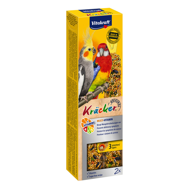 Kräcker Perruches x2 vitamines Vitakraft 180g-pour Grandes Perruches
