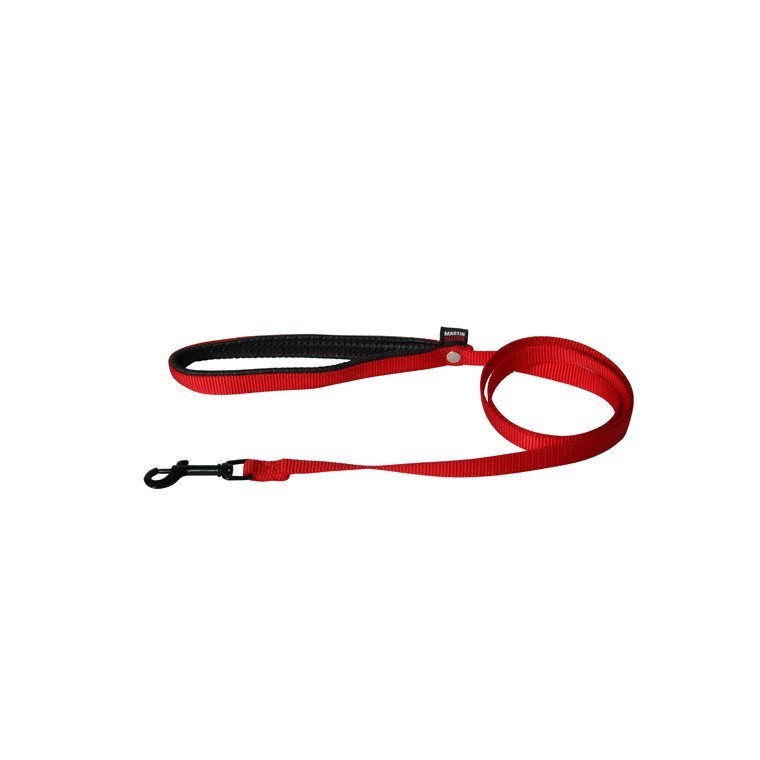 Laisse chien nylon 16 mm / 120 cm rouge