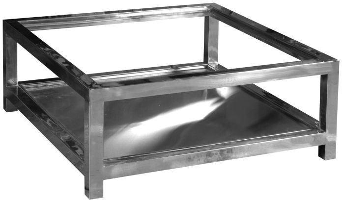 Table basse en aluminium et verre Manathan