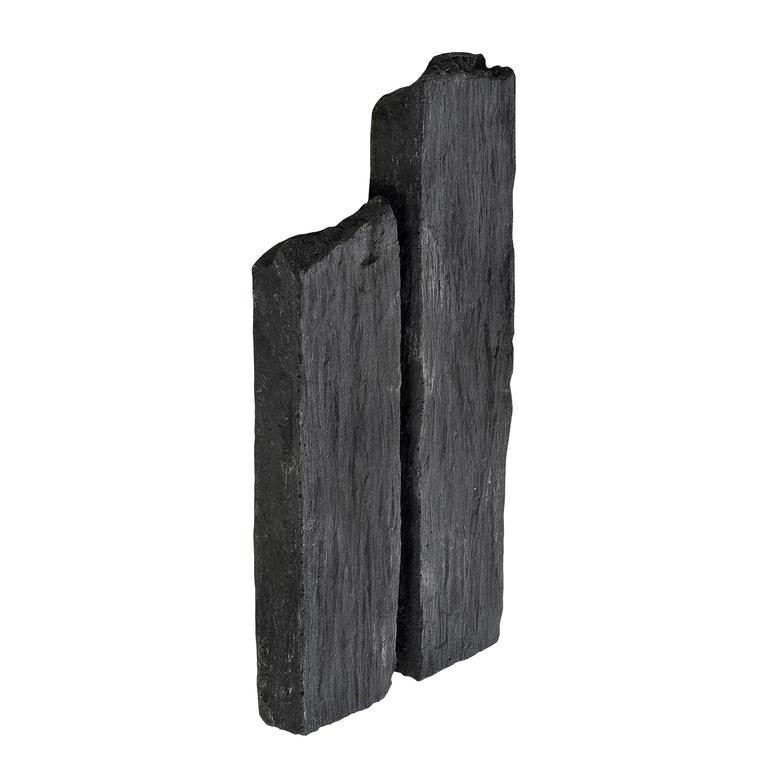 Mini Piquet aspect Schiste en béton anthracite hauteur 33/28 cm