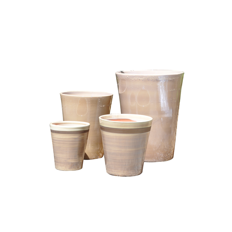 Pot Sydney sur la dune en terre cuite émaillée H 61 x Ø 45 cm