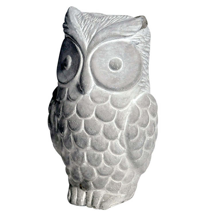 Hibou décoratif béton 18 cm