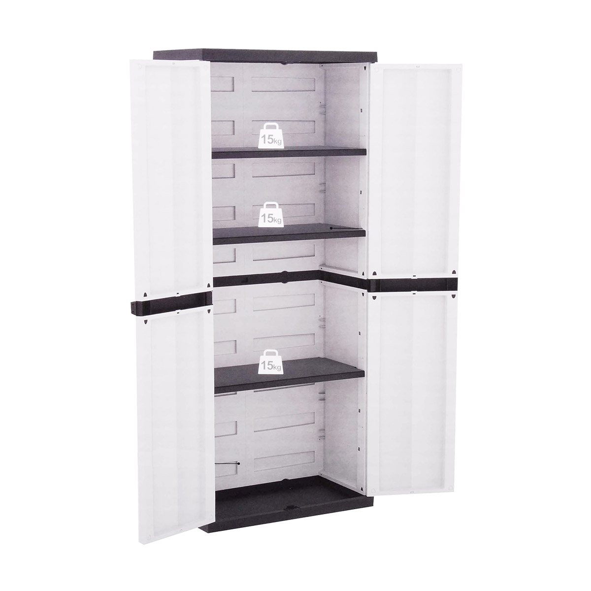 Armoire de rangement de jardin 65x37x165cm avec étagères, Tokyo