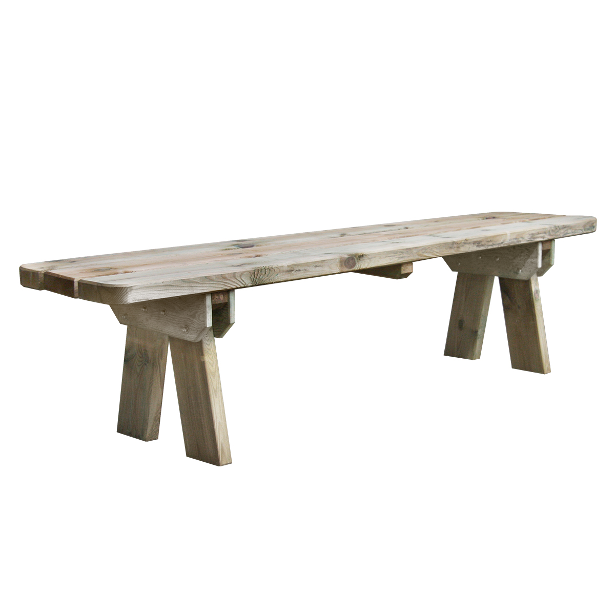 Banc de jardin 4 places en bois traité autoclave, Faro