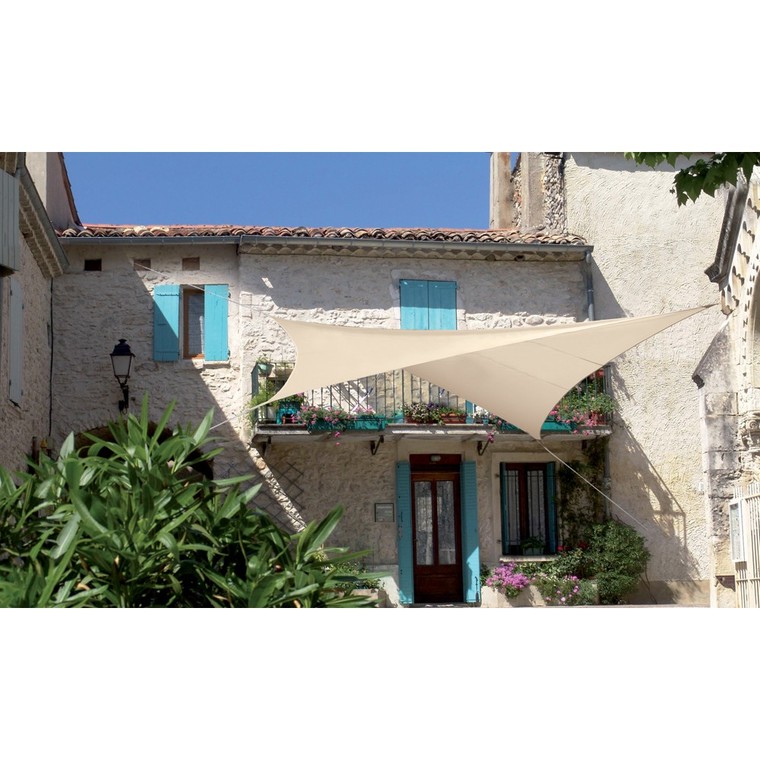 Voile ombrage sable 3,6m carrée Serenity