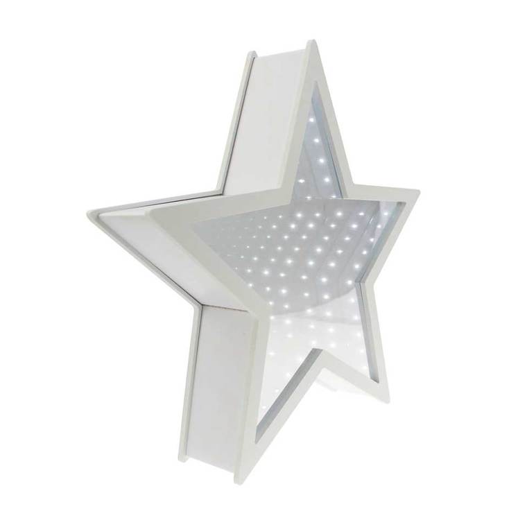 Etoile Led Blanche effet miroir