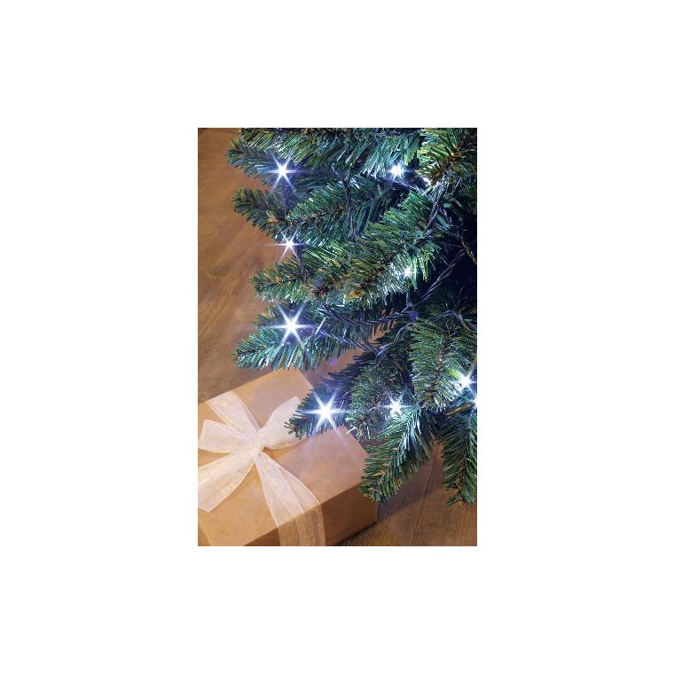 Guirlande Flicker Light Led blanc pur et Flash - 16 m