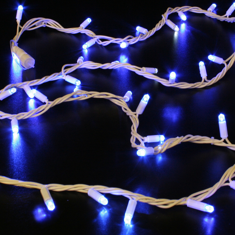 Guirlande LED bleu 6m - raccordable/animable