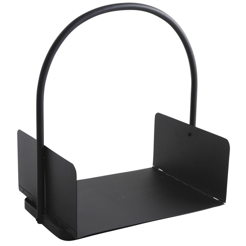 Range-bûches en métal noir