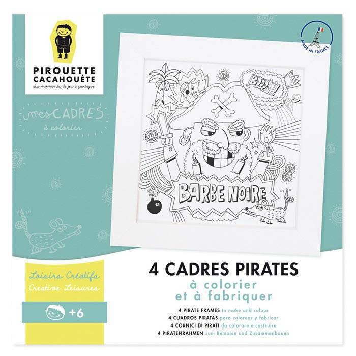 4 cadres pirates à colorier et fabriquer