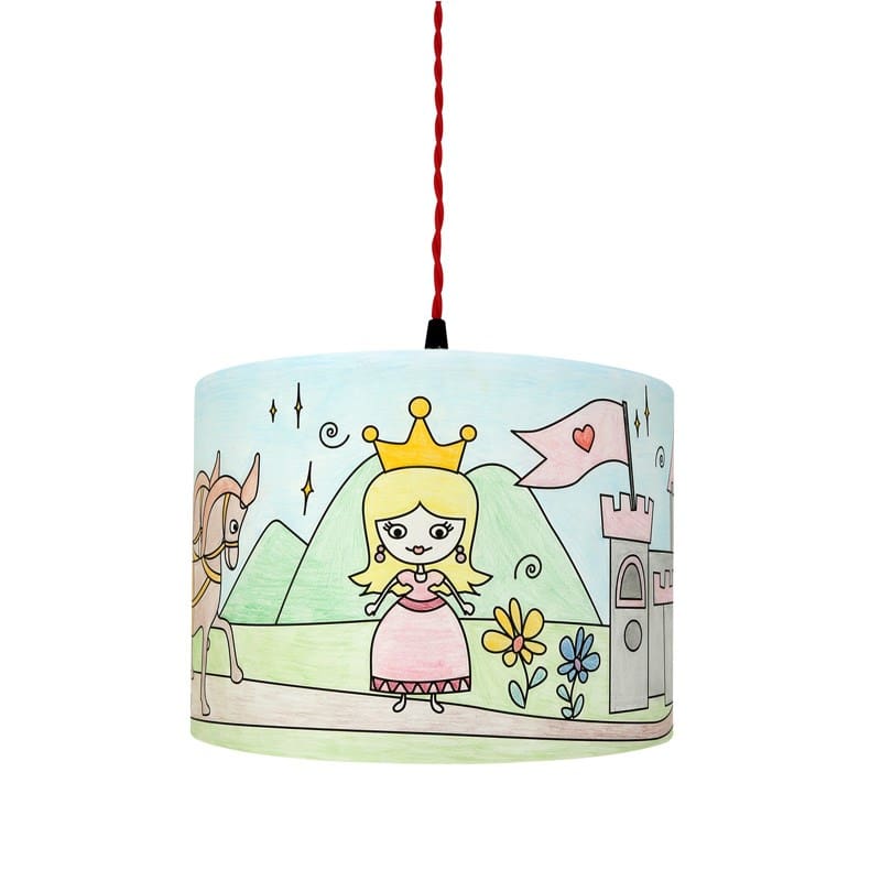 Abat-jour à colorier princesse