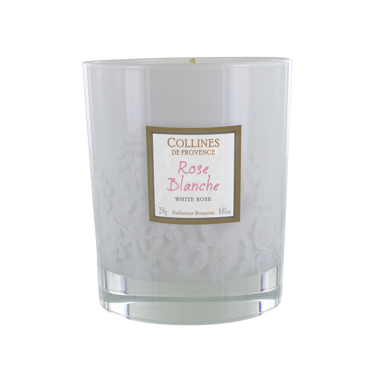 Bougie Parfumée à la Rose Blanche – 250 gr
