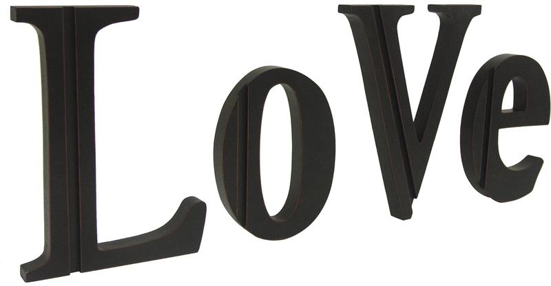 Décoration murale 4 lettres Love