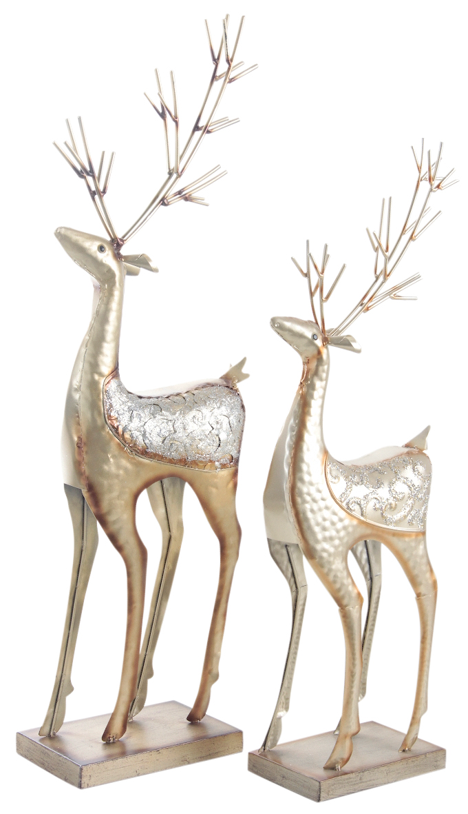 Statuette renne de  Noël (Lot de 2)