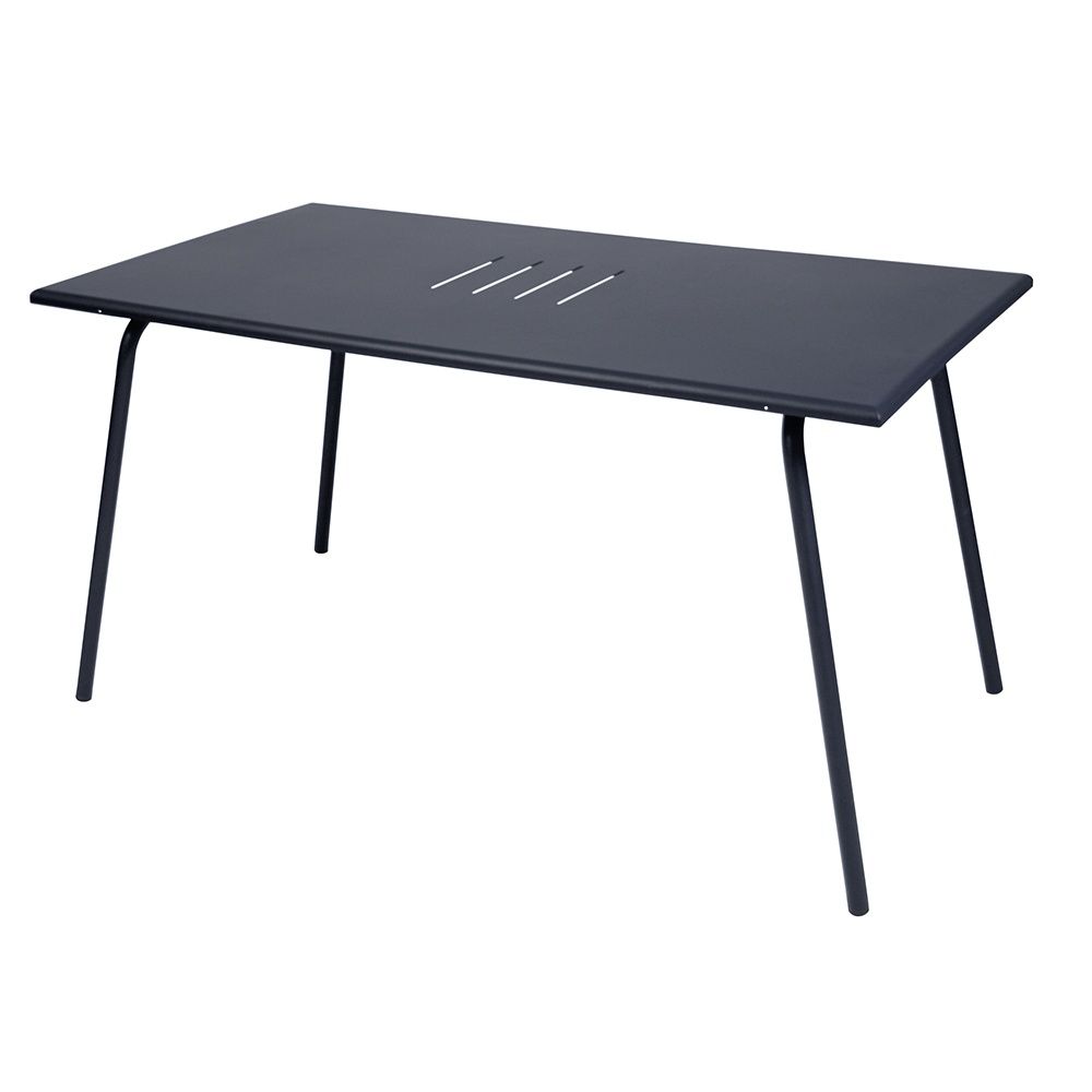 Table de jardin Fermob Monceau acier l146 L80 cm carbone