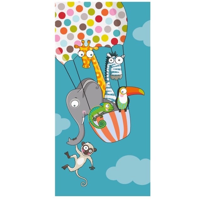 Tableau enfant 38x78 cm tour en ballon s