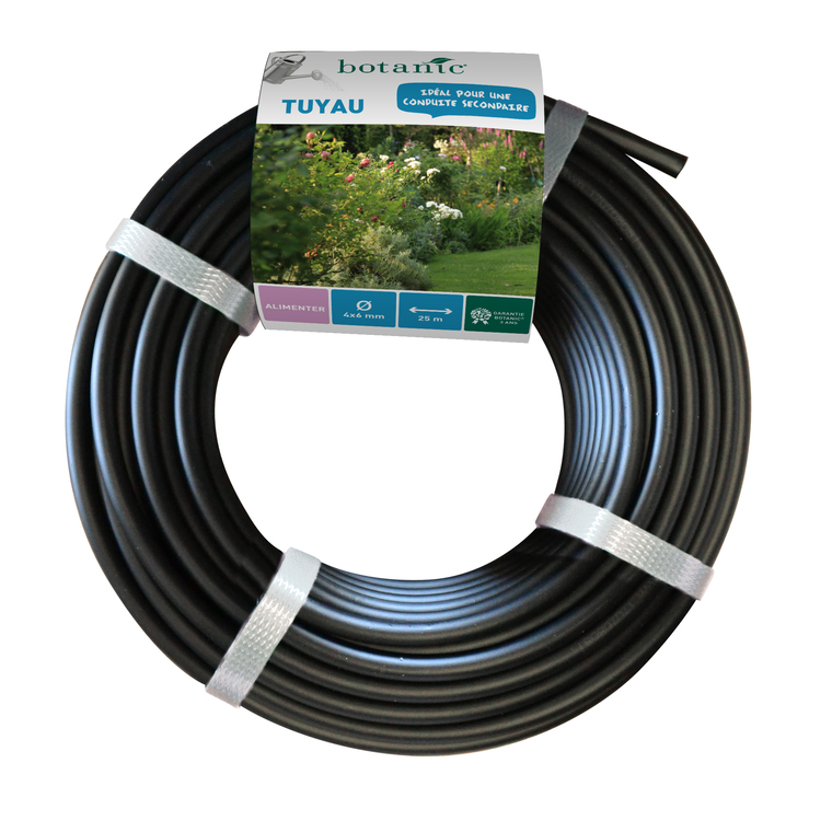 Tuyau micro-conduit noir Ø 6 mm x 25 m