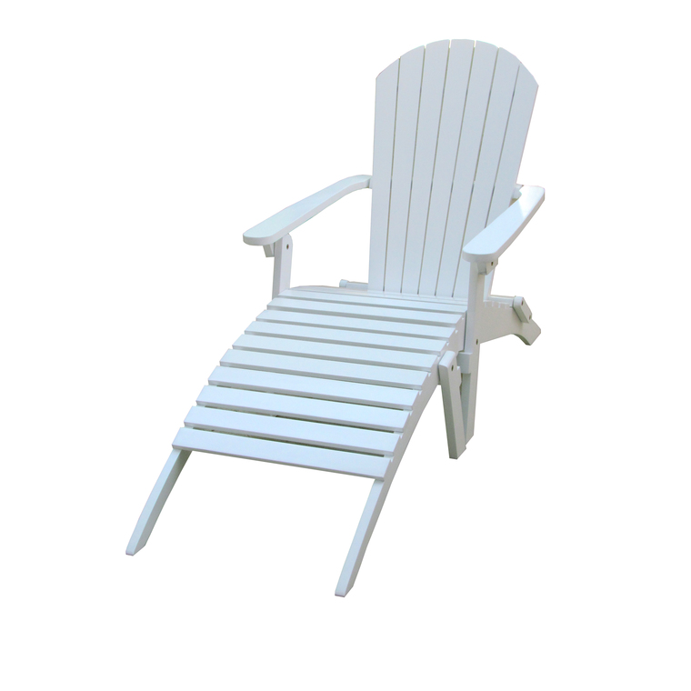 Chaise longue Adirondack blanc