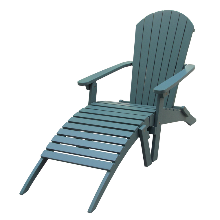 Chaise longue Adirondack bleu