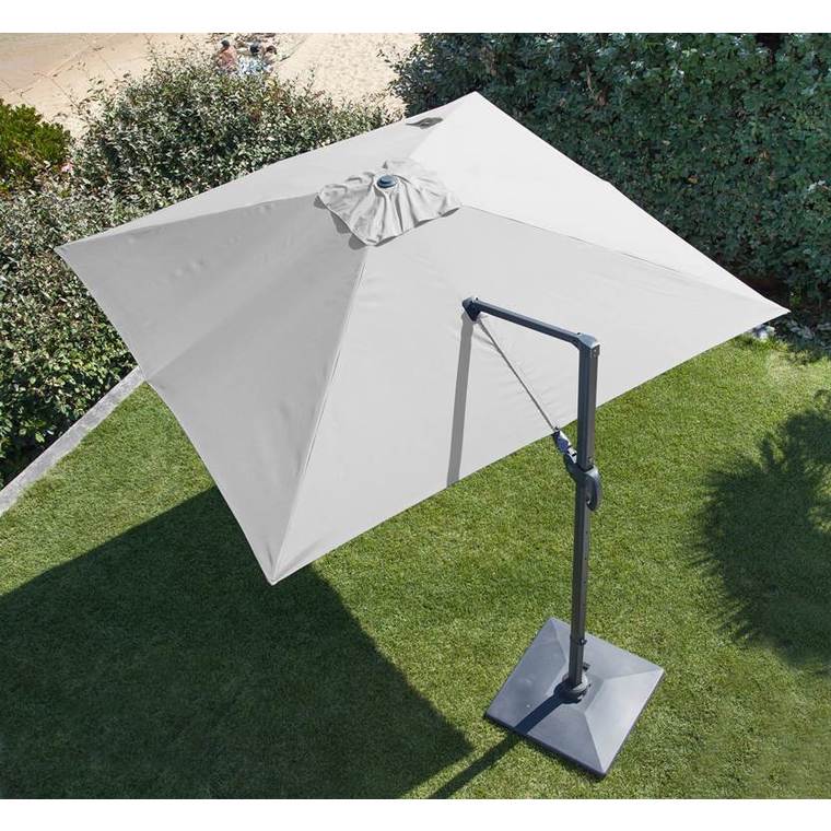 Parasol déporté orientable blanc
