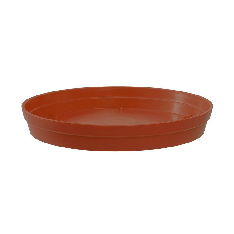 Soucoupe Toscane couleur potiron - Ø 18,5 cm x H3,6 cm