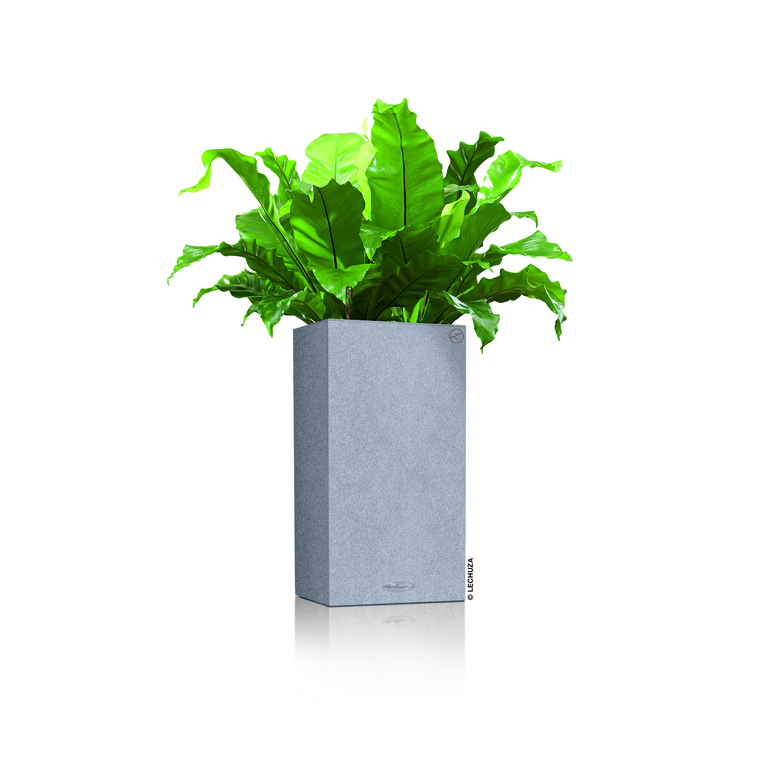 Pot carré haut gris gamme Canto color dimensions L40xl40xH75,8 cm