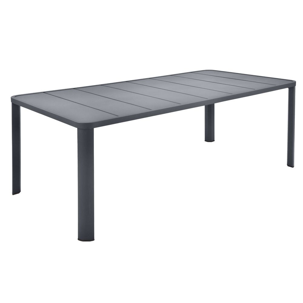 Table de jardin Fermob Oléron L205 l100 cm aluminium carbone