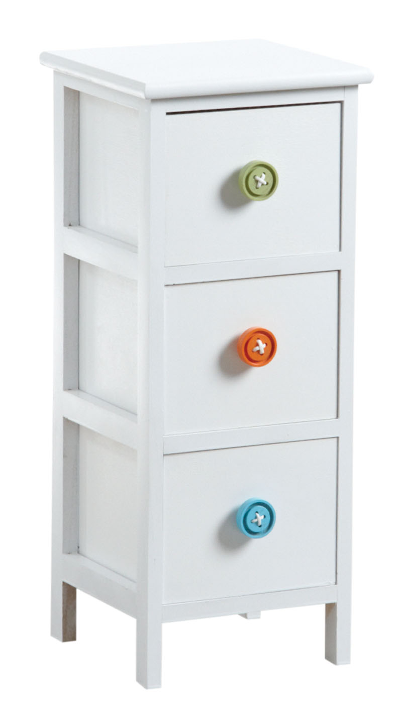 Commode 3 tiroirs avec boutons