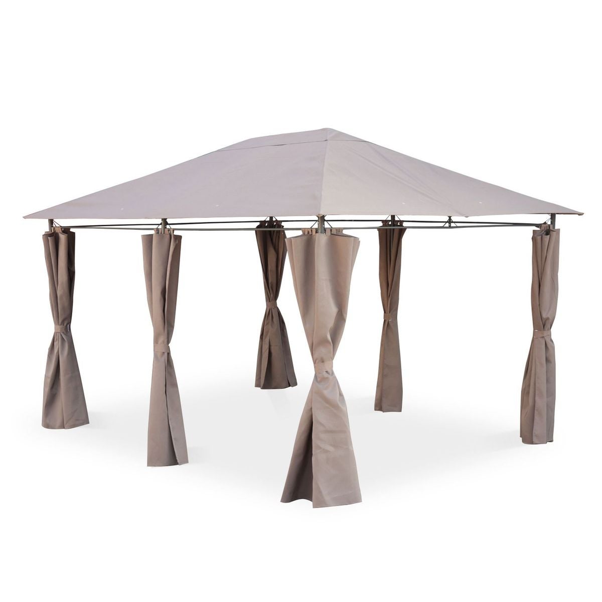 Tonnelle 3 x 4 m - Divio - Pergola avec rideaux, tente de jardin, barnum