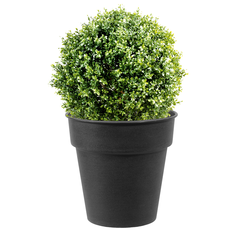 Pot horticole en acier peint anthracite Ø 32 x H 28 cm 