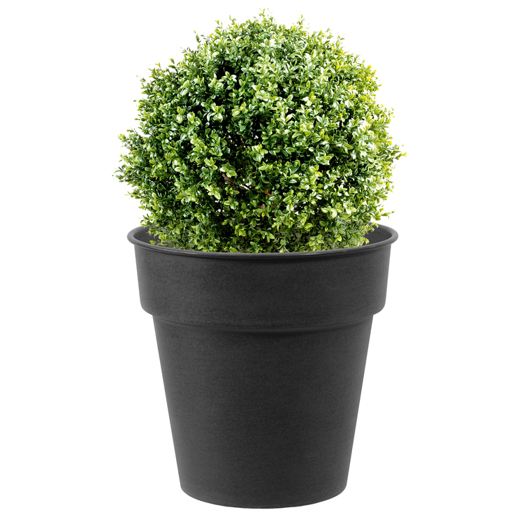 Pot horticole en acier peint anthracite Ø 37 x H 32 cm 