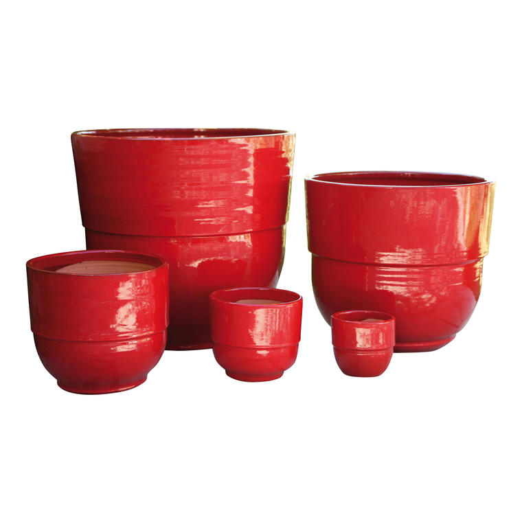Vase rouge gamme Rebord Ø 43 cm